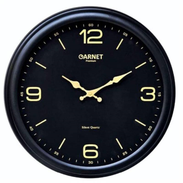 ساعت دیواری گارنت مدل 4002، ساعت دیواری فریم پلاستیکی گارنت (شوبرت)، موتور خورشیدی و آرامگرد برند یانگ تان با گارانتی 5 ساله، سایز 45 سانت