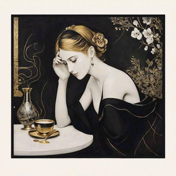 تابلو دکوراتیو شاین کد 202467، جدیدترین مدل تابلو با بالاترین کیفیت چاپ و سایز 100x100، متریال پی وی سی قاب، تابلو هنری با کیفیت فوق العاده و قابل شستشو طرح زن و اندوه