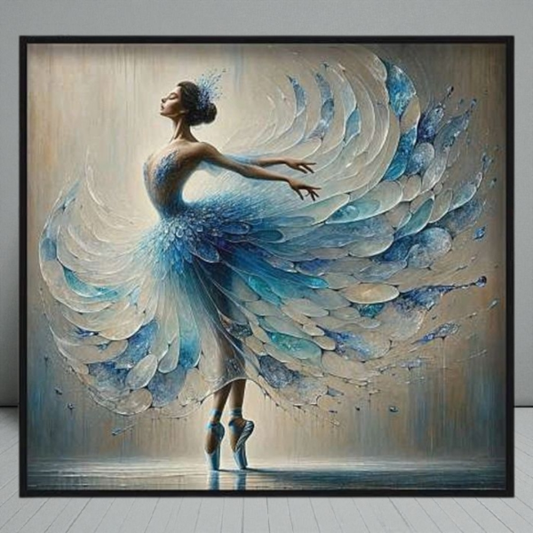 تابلو دکوراتیو شاین کد 202468، جدیدترین مدل تابلو با بالاترین کیفیت چاپ و سایز 100x100، متریال پی وی سی قاب، تابلو هنری با کیفیت فوق العاده و قابل شستشو طرح آرامش در رقص