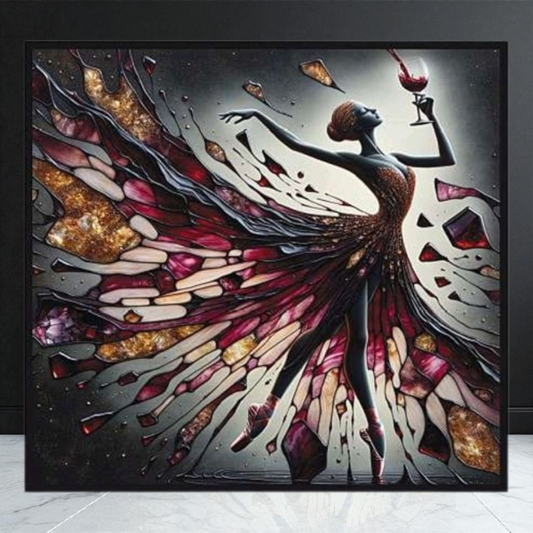 تابلو دکوراتیو شاین کد 202469، جدیدترین مدل تابلو با بالاترین کیفیت چاپ و سایز 100x100، متریال پی وی سی قاب، تابلو هنری با کیفیت فوق العاده و قابل شستشو طرح رقص رنگ‌ها