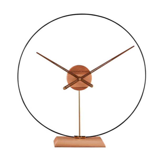 ساعت رومیزی فلزی لاکوی مدل WMT-1532 رنگ گردویی