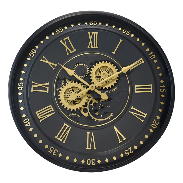 ساعت دیواری والتر Walther کد 6142 | ساعت دیواری چرخ دنده دار سایز 60 با موتور آرامگرد، طراحی خلاقانه، ساخته شده از متریال فلز