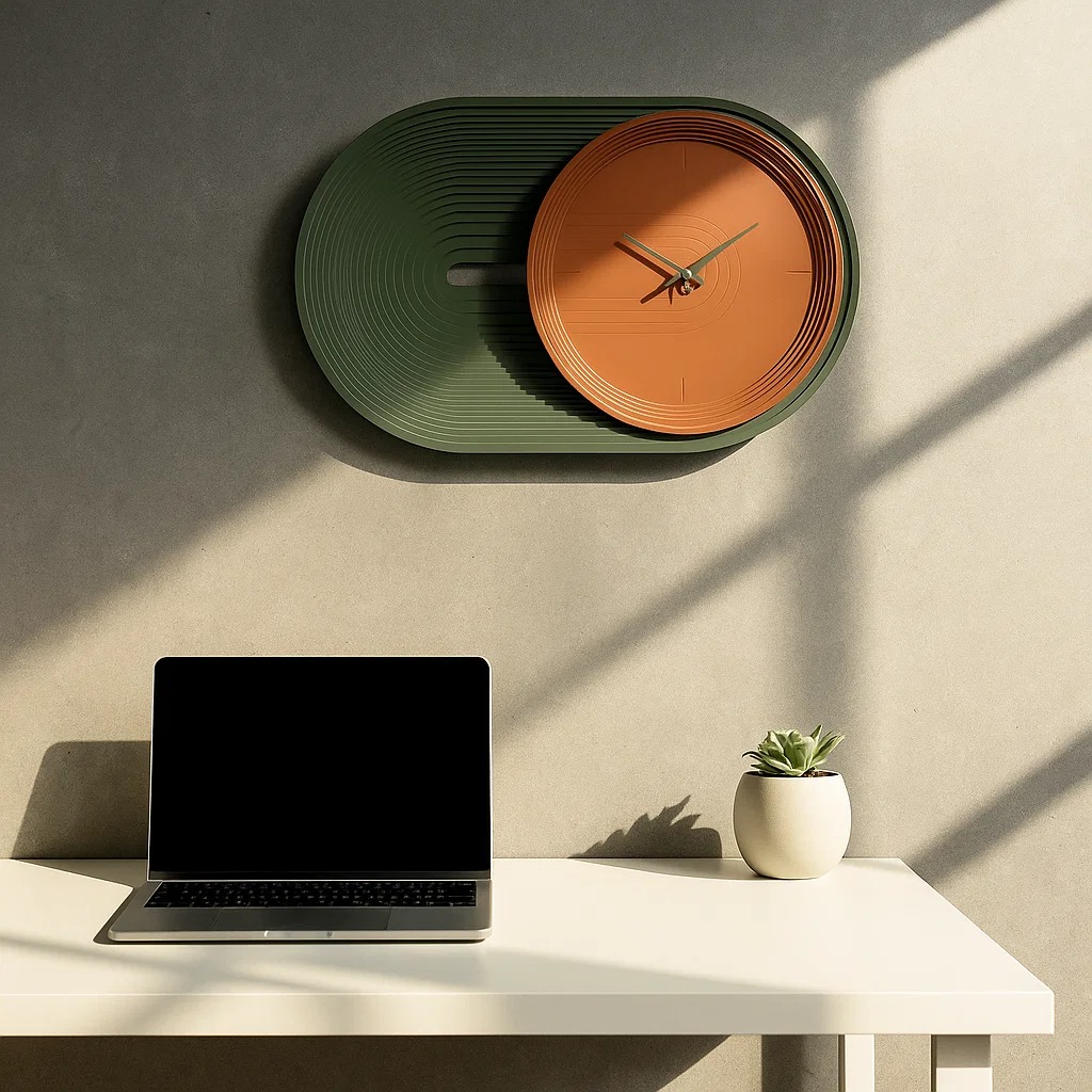 ساعت دیواری مدل ریپل کد 2060 رنگ سبز