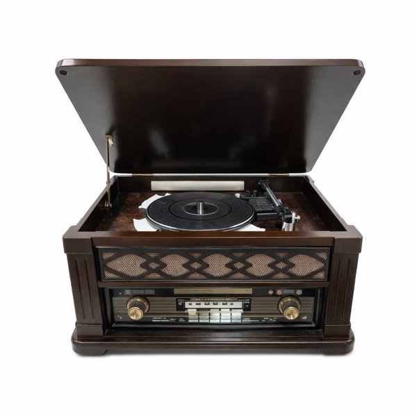 رادیو گرامافون رومیزی مدل PN102، دستگاه پخش CD، mp3، AUX، فلش، گرامافون، رادیو با ظاهر شیک و نوستالژی با قابلیت Line out