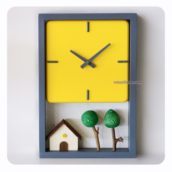 ساعت دیواری چوبی دست ساز مدل 114