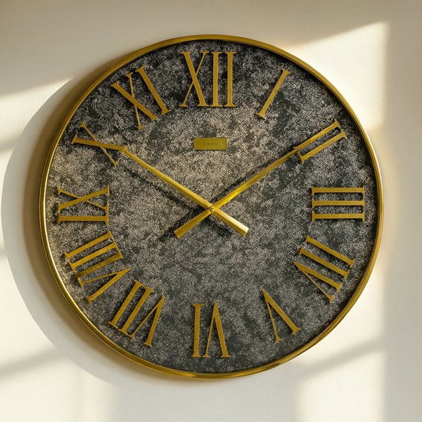 ساعت دیواری مدل چرمی کد 2860، ساعت دیواری مدل چرمی در دو سایز و تنوع رنگ و طرح، طراحی نوین با متریال چرمی، اعداد رومی، سایز 60