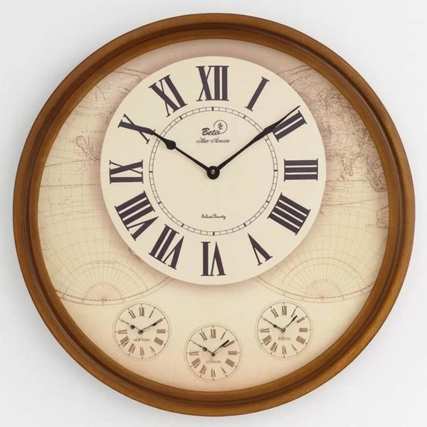 ساعت دیواری بتیس مدل 7012 | تمام چوب فندقی