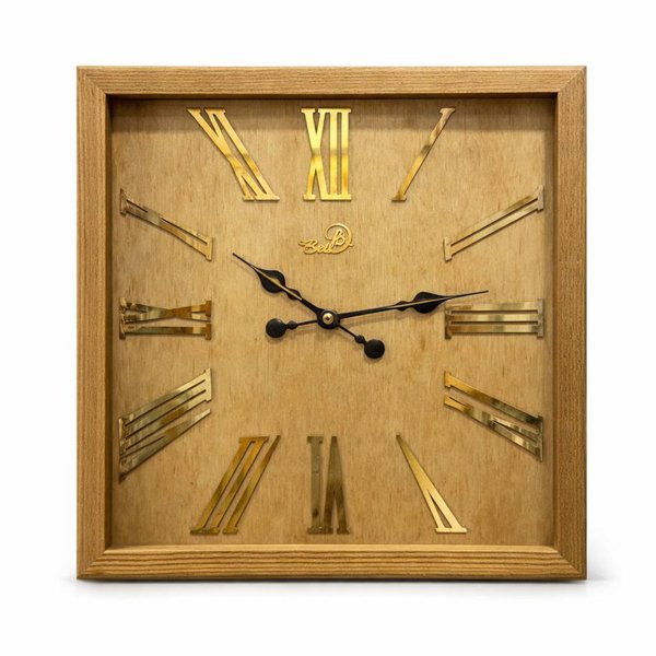 ساعت دیواری بتیس تمام چوب طبیعی کد 7013