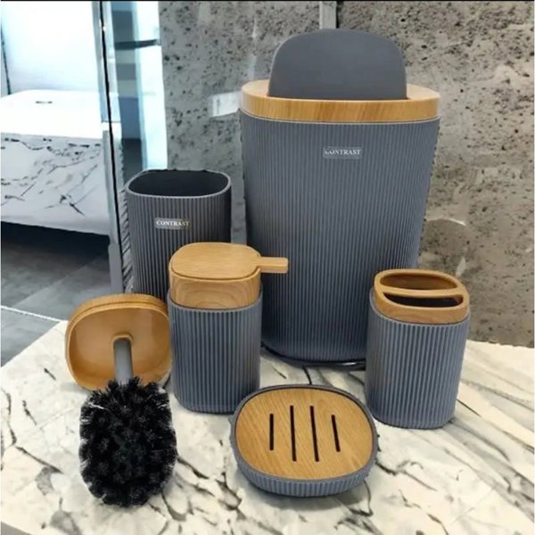 ست سرویس بهداشتی 5 پارچه کنتراست مدل روما 