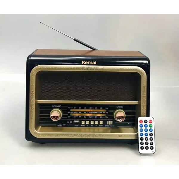 رادیو شارژی کلاسیک، رادیو کلاسیک با قابلیت ضبط صدا، خروجی AUX، قابلیت اتصال به بلوتوث، درگاه USB، طرح چوب مدل 1911