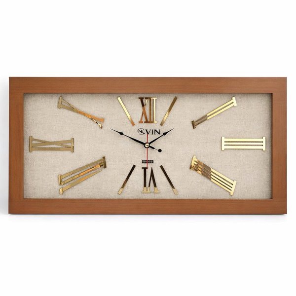 ساعت دیواری چوبی کوین مدل 2224 رنگبندی سایز 45*90