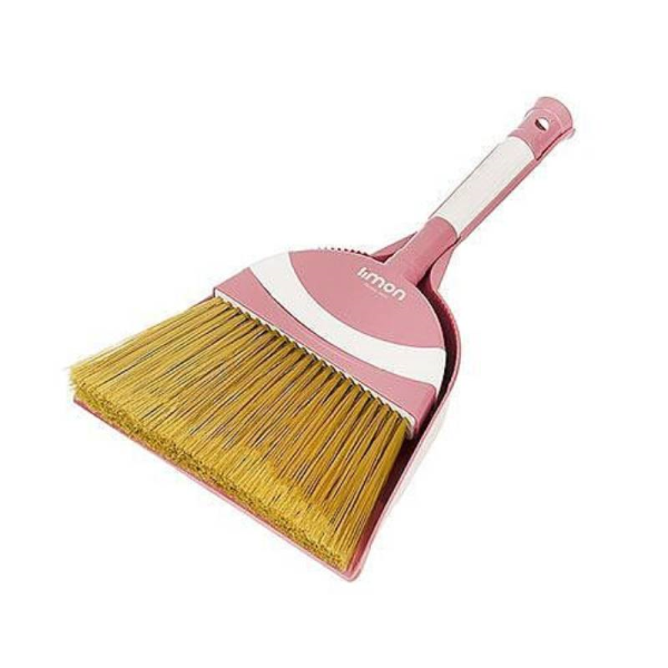 ست جارو خاک انداز الوان برند لیمون مدل 110235، ست دو تکه جارو خاک انداز برای نظافت آسان سطوح مختلف و جمع‌آوری گرد و غبار در منزل، محل کار و فضاهای کوچک