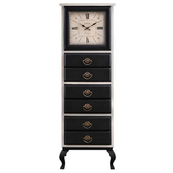 ساعت ایستاده چوبی با سه کشو مدل DC-81-BR