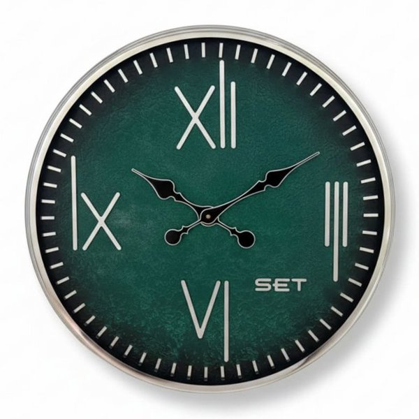 ساعت دیواری فلزی ست مدل 106 کروم