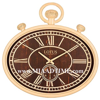 ساعت دیواری چوبی لوتوس کرم رنگ مدل فلوریدا FLORIDA-481-CR