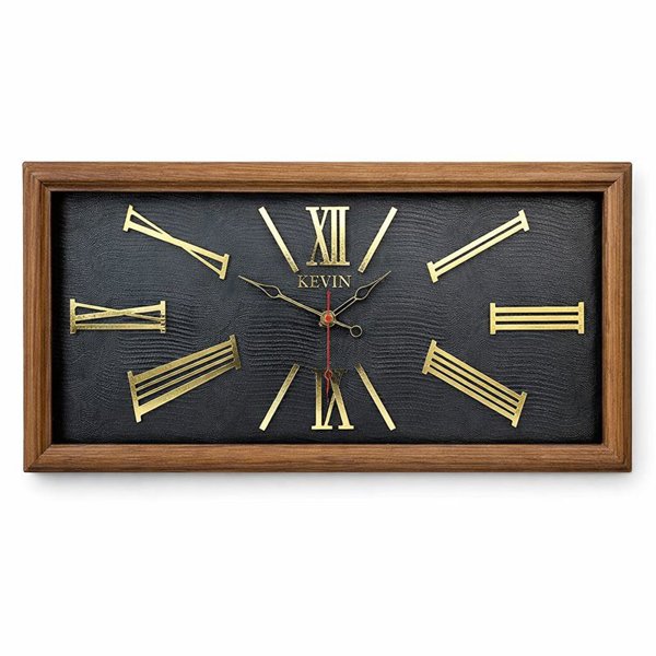 ساعت دیواری چوبی کویین مدل 2319 رنگبندی سایز 120 در 60