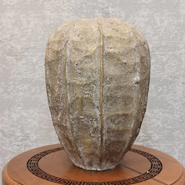 گلدان رزین یک تکه، گلدان ساده و کلاسیک دکوری رنگ دست ترکیب شده با پتینه، متریال رزین