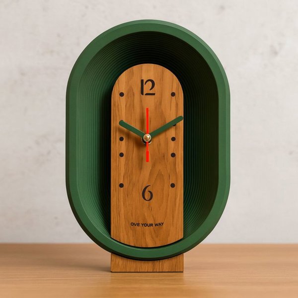 ساعت رومیزی مدل ریپل، مجموعه ساعت رومیزی چوبی‌ MDF با موتور اصل تایوان