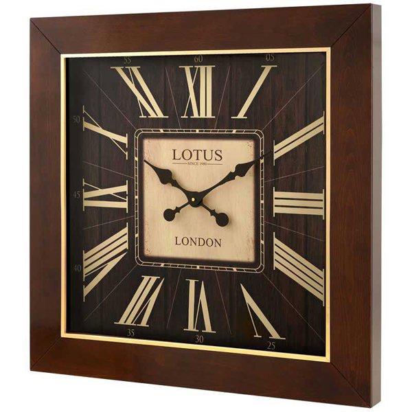 ساعت دیواری چوبی لوتوس مدل 9923
