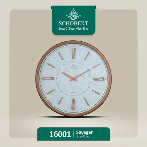 ساعت دیواری عقربه‌ای با نشانگر رومی شوبرت مدل 16001