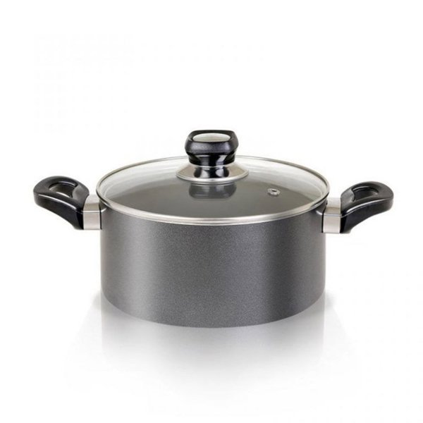 قابلمه تک تین تفلون درب شیشه ای سایزبندی