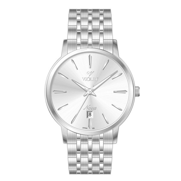 ساعت مچی ویولت، مردانه تک موتوره،گرد فلزی،استیل صفحه نقره ای کد 32764