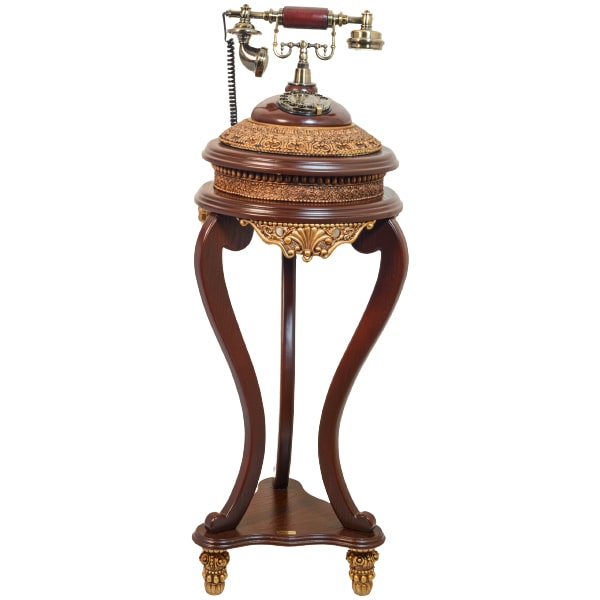 تلفن پایه دار چوبی والتر مدل T820 با شماره گیر دکمه ای