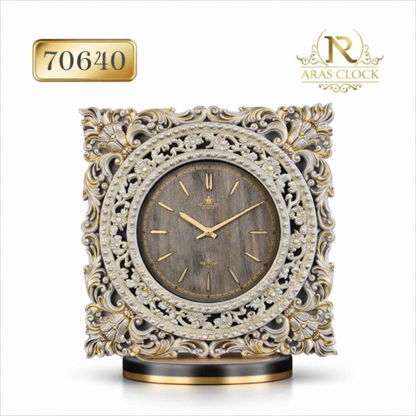 ساعت دیواری چوبی منبت ارس کد 70640