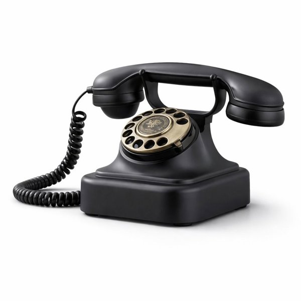 تلفن رومیزی کلاسیک وارداتی مدل 1928، تلفن خونه با شماره‌گیر چرخشی و بدنه فلزی