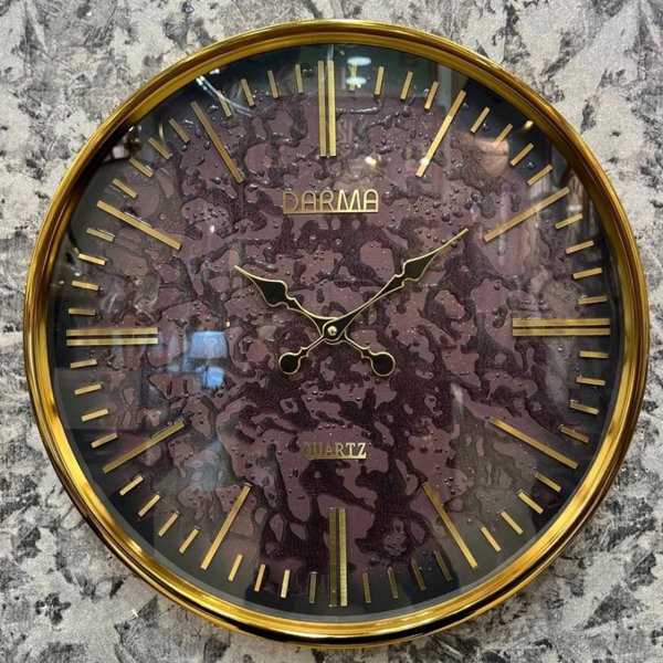 ساعت دیواری فلزی برند دارما 601 با آبکاری فورتیگ و تنوع رنگبندی