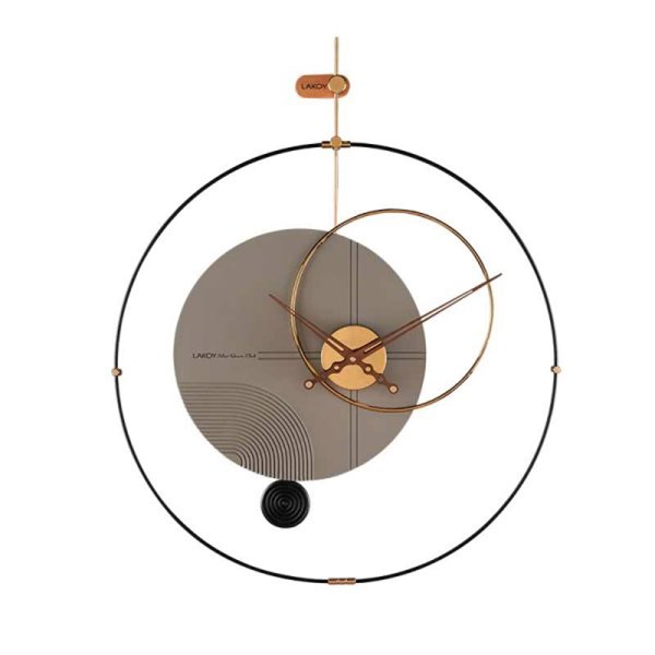 ساعت دیواری مدرن لاکوی کد WMC-15019، ساعت دیواری لاکوی با متریال با کیفیت و با دوام، طراحی مینیمال، دارای موتور آرامگرد و 5 سال گارانتی، رنگ خاکستری