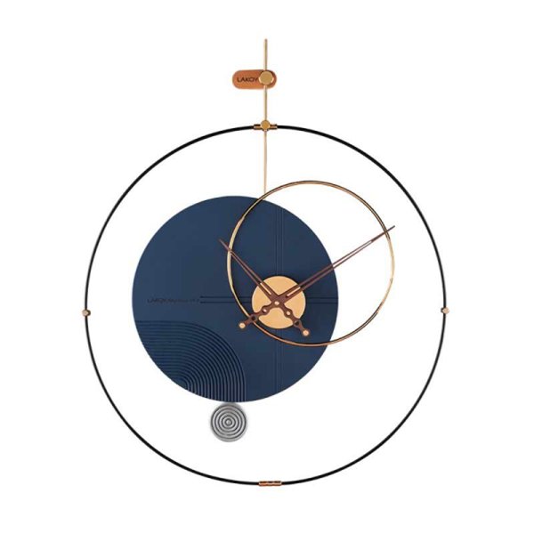 ساعت دیواری مدرن لاکوی کد WMC-15019، ساعت دیواری لاکوی با متریال با کیفیت و با دوام، طراحی مینیمال، دارای موتور آرامگرد و 5 سال گارانتی، رنگ آبی