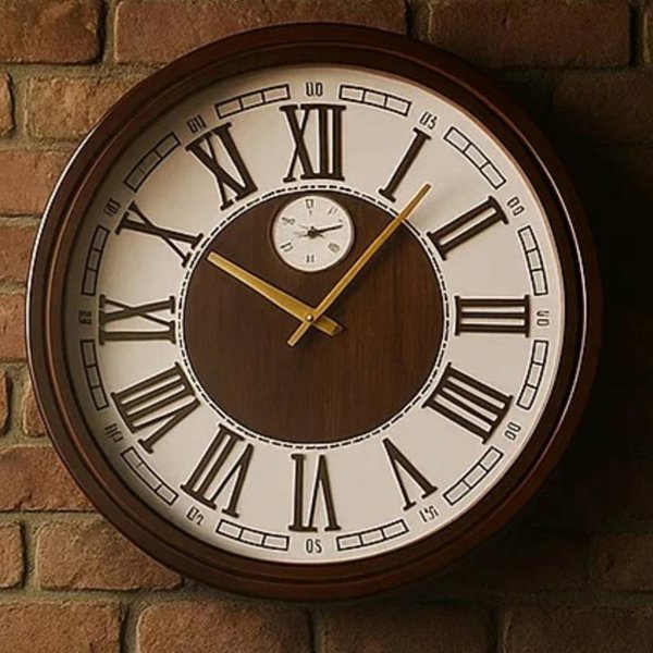 ساعت دیواری والتر Walther مدل 6007 | ساعت دیواری سایز 57 با موتور آرامگرد، موتور ثانیه شمار مستقل