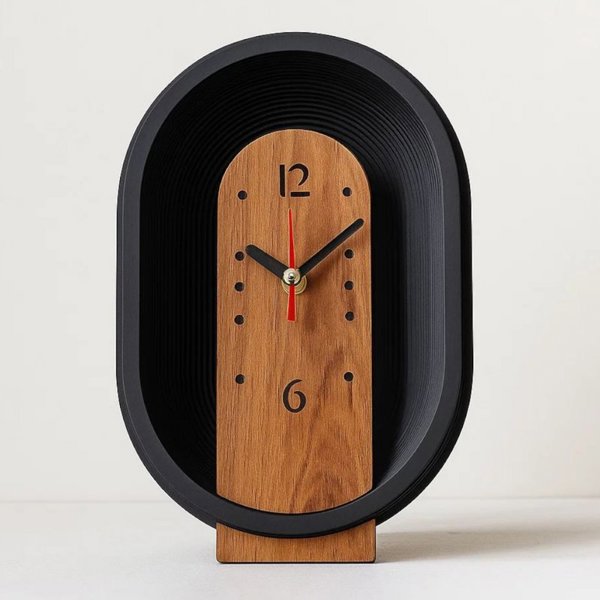 ساعت رومیزی مدل ریپل، مجموعه ساعت رومیزی چوبی‌ MDF با موتور اصل تایوان، ضمانت ۳ ساله،20x30 سانت، رنگ‌بندی متنوع، بسته‌بندی مقاوم برای ارسال امن